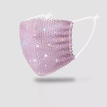 Новая маска-маска Летняя женская алмазная маска Цветная маска 16.5*12cm белый