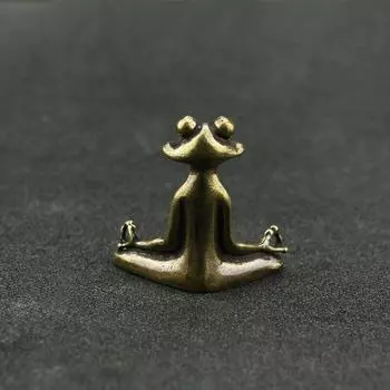 Новая медная посуда в стиле ретро, розетка для благовоний, Дзен, украшения в виде лягушки, твердая медная лягушка, чай, держатель для благовоний для домашних животных, украшения