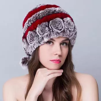 Новая меховая шапка с кроликом Рекс после падения, утолщенные наушники из плотного плетения, бархатная морозостойкая женская шапка, зимняя A