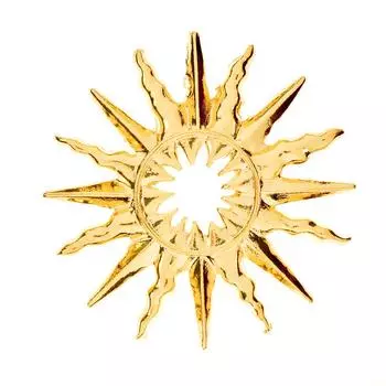 Новая Металлическая Брошь Солнце