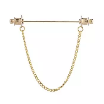 Новая металлическая цепочка кисточка брошь булавка рубашка воротник костюм лацкан булавки модные ювелирные изделия броши для женщин мужчины аксессуары