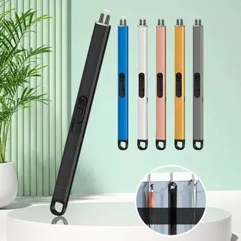 Новая металлическая ветрозащитная беспламенная электрическая импульсная плазменная зажигалка с одной дугой для кухни, уличная зажигалка для барбекю, газовая плита, пистолет для зажигания серебряный