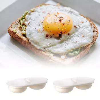 Новая микроволновая печь для приготовления яиц, пищевая посуда, двойная яйцеварка, кухонный набор для приготовления яиц на пару, микроволновые печи, кухонные принадлежности