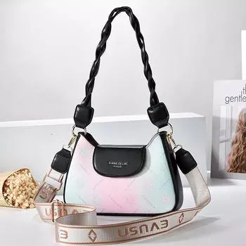 Новая милая и милая женская сумка подмышкой, маленькая квадратная сумка с принтом, женские сумки через плечо для девочек, сумка через плечо