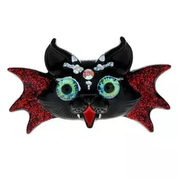 Новая милая красивая брошь с черным котом, булавка, модные украшения с изображением животных, эмалированное пальто, аксессуары для котенка