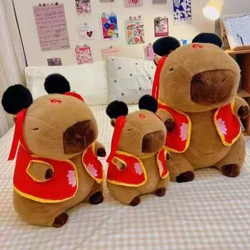 Новая милая кукла Нежа Капибала, кукла Капибара, плюшевые игрушки для девочек, спящих с куклами на кровати 23cm