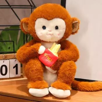 Новая Милая Кукла Обезьянка Фри Креативная Мягкая Игрушка Кукла Обезьянка Подарок На День Рождения 25 cm kg]