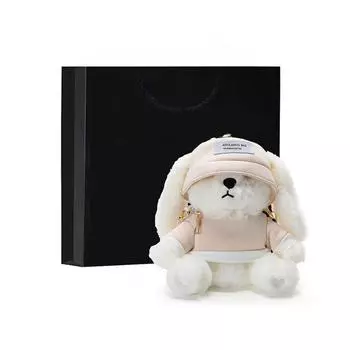Новая милая мультяшная сумка, сумка для куклы кролика, сумка через плечо на одно плечо, женская плюшевая сумка, длина 19 см, высота 23 см, ширина 10 см белый