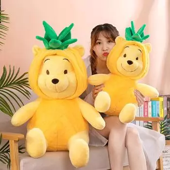 Новая милая плюшевая игрушка ананасовый пуховый медведь кукла мультяшный медведь-трансвестит кукла подарок на день рождения 30cm 0.2kg