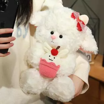 Новая милая плюшевая игрушка-овечка, кукла-овечка, подарок на День святого Валентина для девушки 25cm