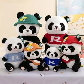 Новая милая плюшевая игрушка-панда, симпатичная сумка-панда, детский праздничный подарок, кукла-компаньон 25 cm.