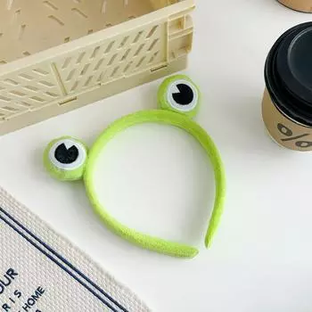 Новая милая плюшевая лягушка повязка на голову для умывания лица макияж широкополая повязка на голову шпилька головной убор креативность игрушки для девочек подарки повязка на голову
