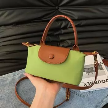 Новая мини-сумка Longxiang с короткой ручкой на одно плечо для женщин, водонепроницаемая нейлоновая ткань, маленькая сумка через плечо для поездок на работу