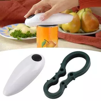 Новая мини-удобная автоматическая электрическая открывалка для консервных бутылок в одно касание и ключ для бутылок без рук белый