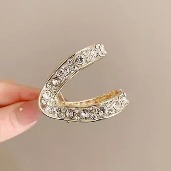 Новая мини-заколка для волос со стразами для женщин, маленькая модная металлическая заколка для волос с защитой от провисания, высокий конский хвост, головной убор, аксессуары для волос