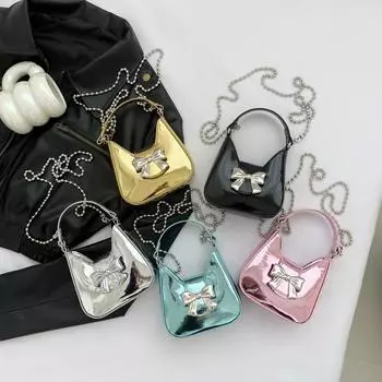 Новая мини-женская маленькая сумка. Новинка 2024 года. Высококачественная сумка. Популярная маленькая квадратная сумка через плечо с цепочкой на одно плечо.