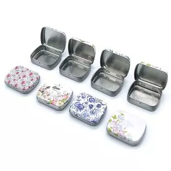 Новая мини-жестяная коробка из металла с крышкой, жестяная коробка, несколько стилей, банка для хранения, свадьба