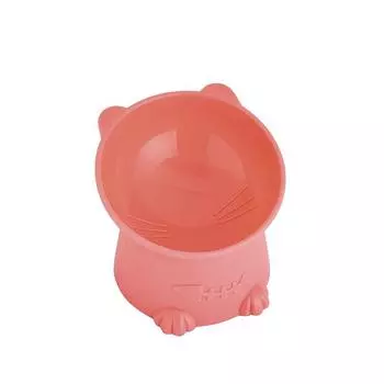 Новая миска для кошек в скандинавском стиле, наклонная, с высокими ножками, миска для кошек с мультяшным рисунком, защита от опрокидывания, миска для кошек, товары для животных