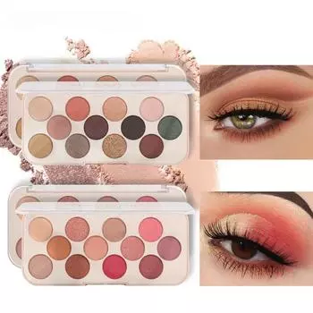 Новая многоцветная матовая пластина для теней для век, прочная и легко окрашиваемая жемчужная тень для век, красная пластина для щек