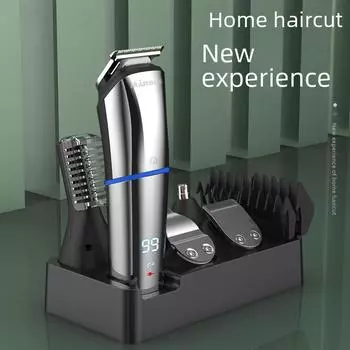 Новая многофункциональная электрическая машинка для стрижки волос и триммер 6 в 1 для бритья, подравнивания бровей и точной стрижки USB with oil bottle