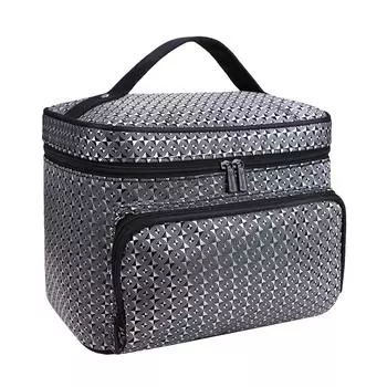 Новая многофункциональная дорожная косметичка большой емкости, портативная женская сумка для хранения, портативная сумка для стирки на молнии One Size розовый