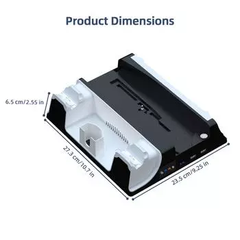 Новая многофункциональная зарядная база для консоли P5/P5 Slim с эффективной системой охлаждения, USB-концентратором 3 в 1 и зарядкой с двумя контактами