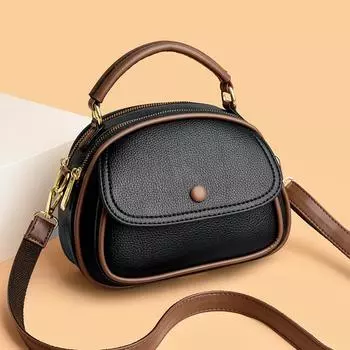 Новая многослойная сумка для женщин, модная простая сумка для мобильного телефона для мам среднего возраста, высококачественная текстурированная сумка через плечо на одно плечо