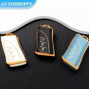 Новая мода 3/4 кнопки ТПУ автомобильный смарт-ключ чехол сумка-держатель для Lexus UX200 UX250h ES200 ES300h ES350 US200 US260h 2018 2019 2020 чёрный