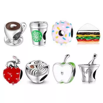 Новая мода 925 стерлингового серебра Love Free Time сердечко кофейная чашка бусины подходит оригинальный Jiuhao шармы браслет браслеты Diy ювелирные изделия