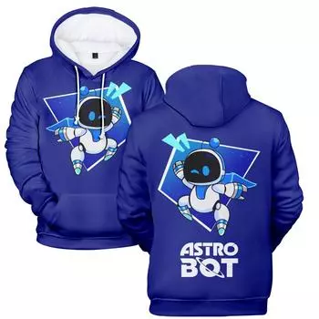 Новая мода Astro Bot 3D Print Одежда уличная одежда для женщин и мужчин толстовки с капюшоном с длинным рукавом пуловеры топы XS