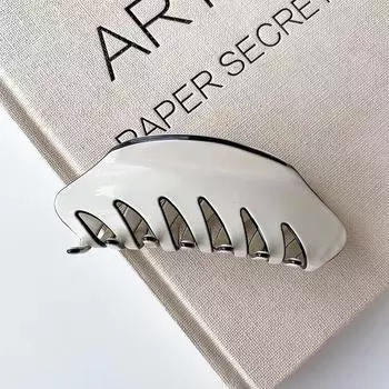 Новая Мода Белый Зажим для Волос для Женщин Французский Классический Большой Маленький Ацетатный Зажим-Краб Акула Зажим для Волос Аксессуары для Волос