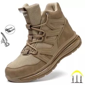 Новая мода, большие размеры 37-50, мужские рабочие защитные ботинки, небьющиеся мужские кроссовки Steeli, уличная обувь с носком 39 чёрный