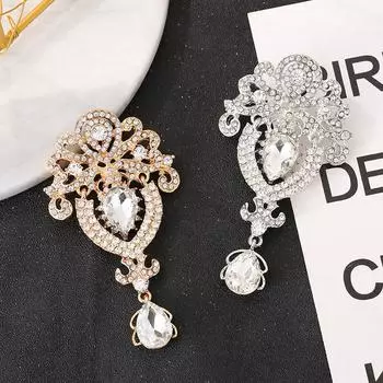 Новая мода бриллиантовая подвеска брошь, популярные аксессуары для одежды брошь булавка воротник аксессуары