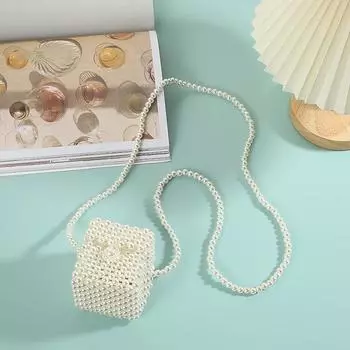 Новая мода для званого ужина, простой темперамент, квадратный жемчуг, высокое чувство, портативная банкетная сумка 7.5*7.5*7 белый