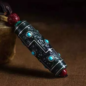 Новая мода Гочао Серебро Ретро Девять Глаз Дзи Увеличение Богатства Кулон Из Бисера Мужской Ожерелье Кулон Женский Высококлассный Подарочные Ювелирные Изделия Аксессуары Для Телохранителей Single pendant 55CM