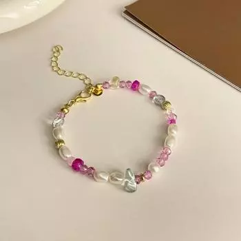 Новая мода и сладкий дизайн, цветной браслет из бисера, женские украшения