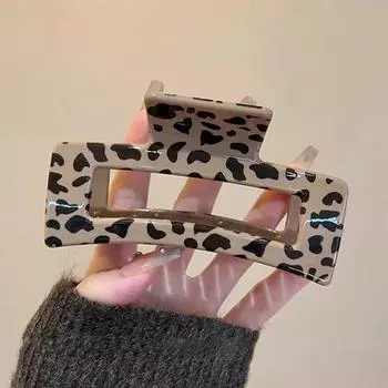 Новая Мода Леопардовый Зажим для Волос Женский Зажим для Затылка Зажим-Краб Акриловые Заколки для Волос Шпильки