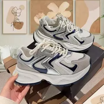 Новая мода летняя женская повседневная обувь кроссовки для женщин спортивная обувь на платформе женская обувь для тенниса на шнуровке кроссовки на платформе 36