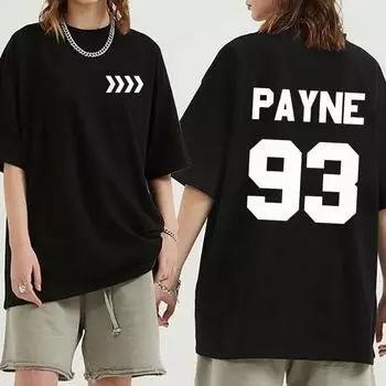 Новая мода Liam Payne Tribute Rap Payne 93 Print унисекс женские летние футболки с коротким рукавом 4XL чёрный
