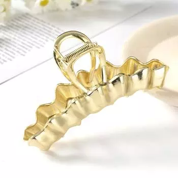 Новая Мода Металлические Заколки Зажимы для Волос Волнистые Заколки-крабы Заколки для Хвоста Аксессуары для Волос для Простых Женских Головных Уборов