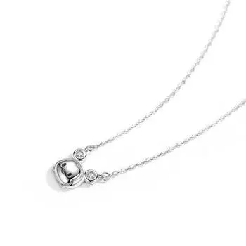 Новая мода мультяшная мышь из стерлингового серебра 925 пробы ювелирные изделия индивидуальный транспорт кристалл изысканные ожерелья с животными XL020