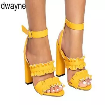 Новая мода на сексуальные цветы и женские босоножки на высоком каблуке в Европе и Америке 2024 35 абрикосовый