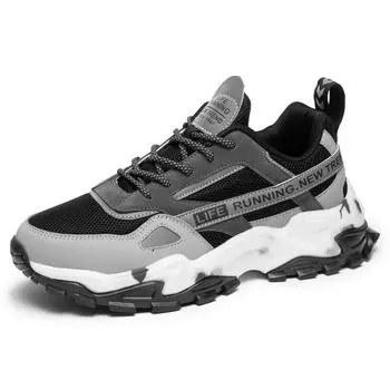 Новая мода папы обувь мужчины повседневные удобные кроссовки мужские на шнуровке балетки теннисные кроссовки обувь для ходьбы на открытом воздухе обувь для мужчин 39 белый