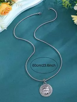 Новая Мода Персонализированный Панк Ретро Ожерелье Титановый Кулон в Виде Головы Крутой Стиль Модная Цепочка для Ключицы Ювелирные Изделия