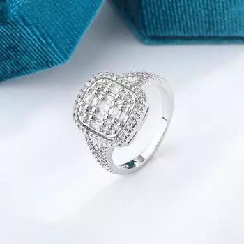 Новая мода полный циркон сверкающий AAA высококачественный бутик ювелирных изделий посетил вечеринки мероприятия годовщины свадьбы подарки 6 белый