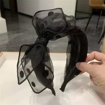 Новая Мода Ретро Женская Повязка на Голову Широкая Сторона Большой Бант Классическая Повседневная Тюрбан Девушки Головной Убор Аксессуары для Волос