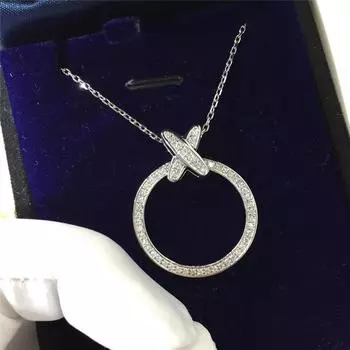 Новая мода, роскошная женская подвеска, ожерелье в форме креста, стильные аксессуары для вечеринки, повседневная одежда, универсальные женские украшения 45cm