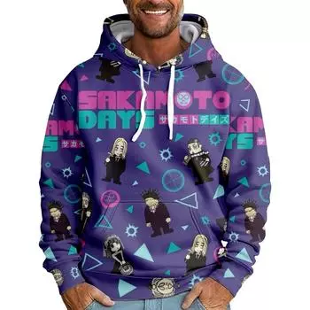 Новая мода SAKAMOTO DAYS Print Одежда уличная одежда для женщин и мужчин толстовки с капюшоном свитшот мода с капюшоном с длинным рукавом пуловер топы XS