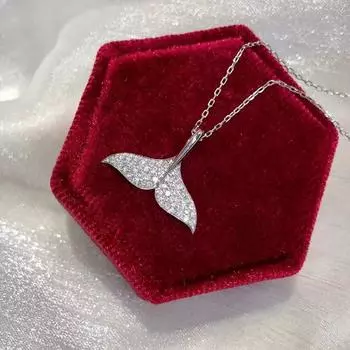 Новая мода серебряного цвета ожерелье-русалка с ослепительным фианитом для женщин эстетичная женская цепочка на ключицы свадебные украшения 45cm