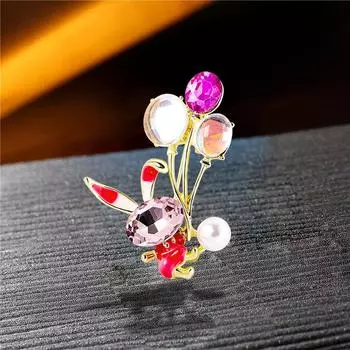 Новая мода со стразами и стразами, пасхальный кролик, брошь в виде кролика, элегантная жемчужная брошь, булавка для одежды для женщин, ювелирные изделия, подарки PD1031